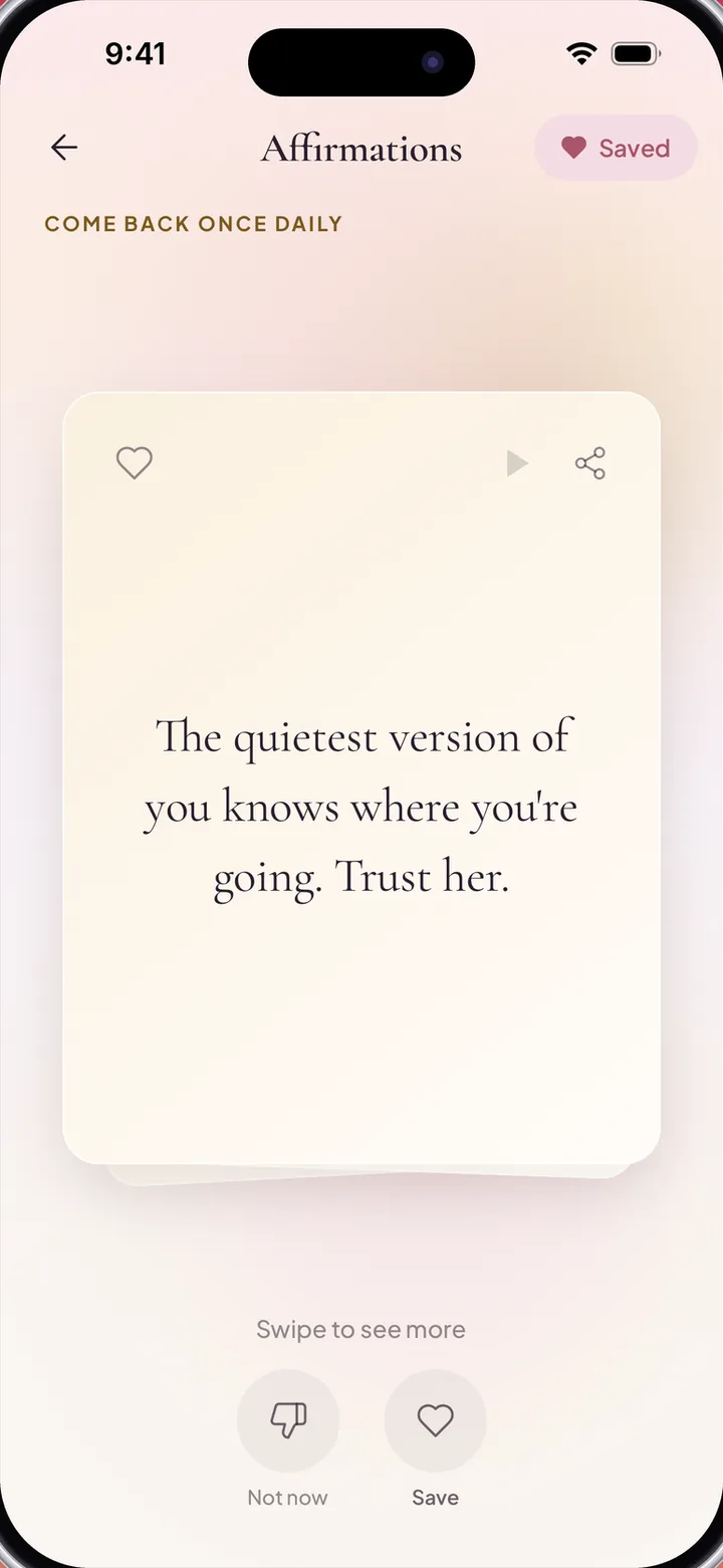 Kaizen Manifest affirmation card